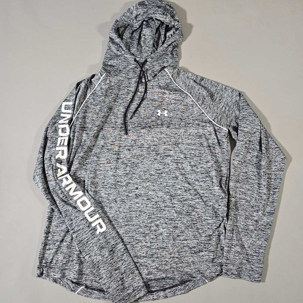 Under Armour Hoodie Womens XL Gray Space‎ Dye Activewear Pullover 1352662